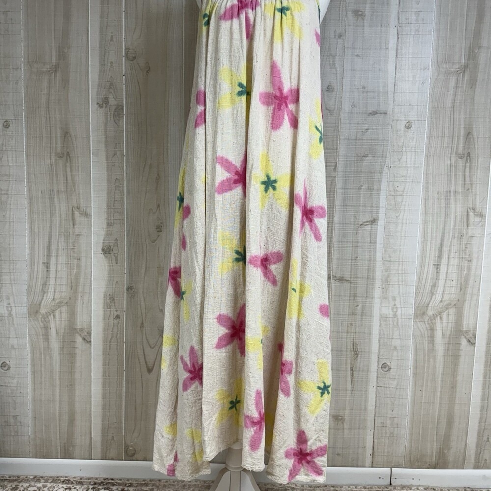NWT Charlie Joe Maxi Sundress Beach Floral Boho Linen Cotton Boutique Wear - Picture 10 of 14